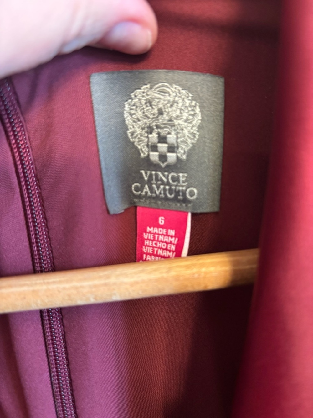 Vince Camuto Plum Satin Dress Wrap-Style Long Sleeve Dress MSRP $178 NWOT Size 6 - Picture 4 of 5